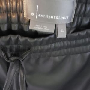 Anthropologies faux leather jogger pant